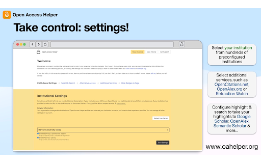 Open Access Helper Web screenshot