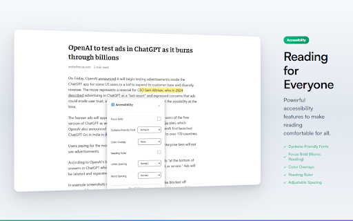 Reader Mode & Focus - ZenRead screenshot