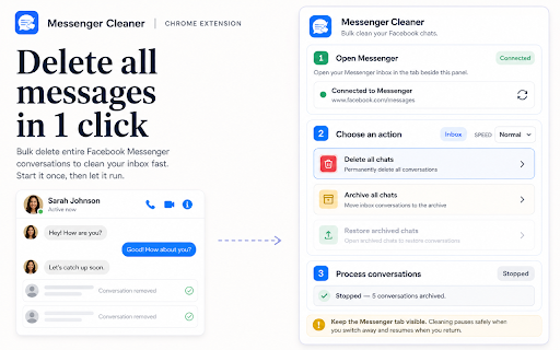 Messenger Cleaner – Delete All Facebook Messages screenshot