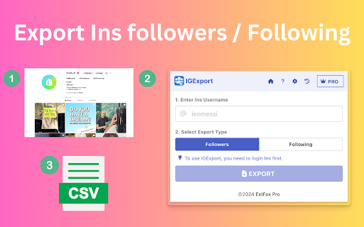 Followers & Following Exporter for Social Media screenshot