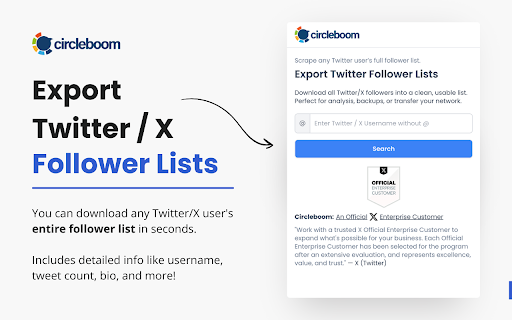Circleboom Export Twitter/X Followers screenshot