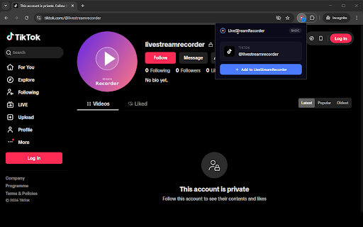 LiveStreamRecorder screenshot