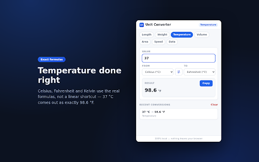 Unit Converter - Length, Weight & Temperature Tool screenshot