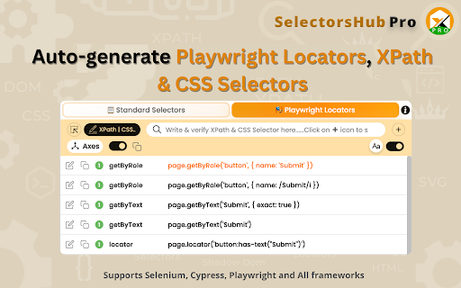 SelectorsHub Pro screenshot