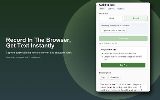 Audio to Text – Transcribe Voice & Files screenshot