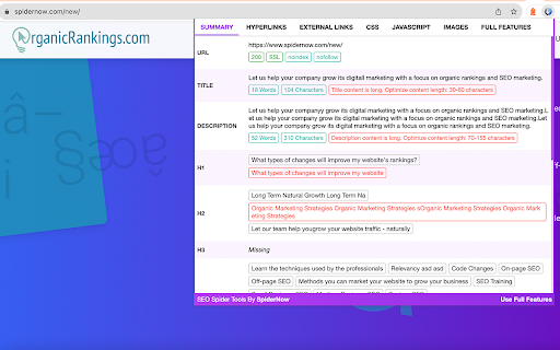SEO Spider Tools screenshot