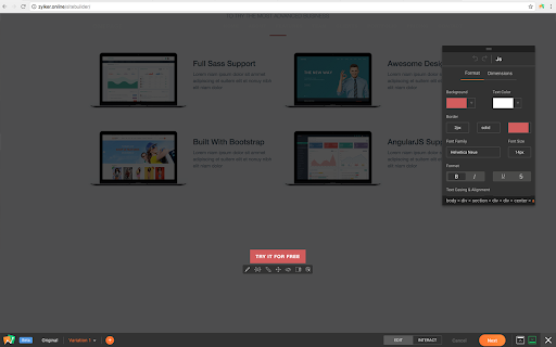 Zoho PageSense screenshot