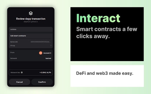 Alephium Extension Wallet screenshot