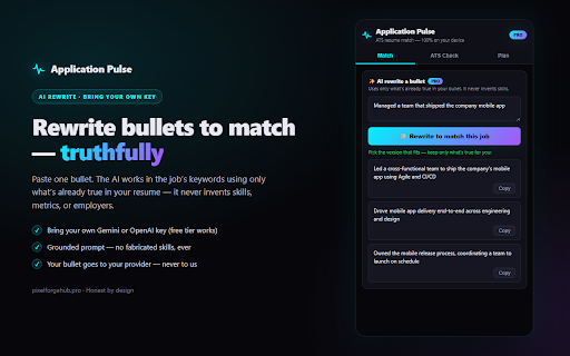 Application Pulse — Resume Matcher screenshot