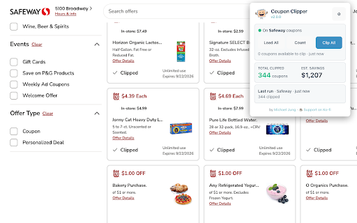 Coupon Clipper screenshot