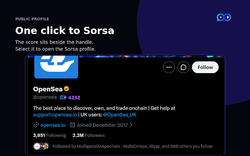 Sorsa Score for X screenshot