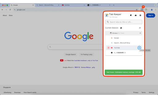 Tab Keeper screenshot