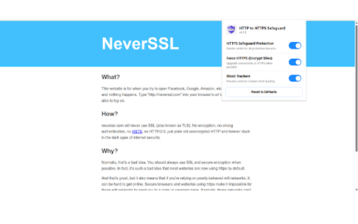 Slash Mark – HTTP to HTTPS Safeguard screenshot