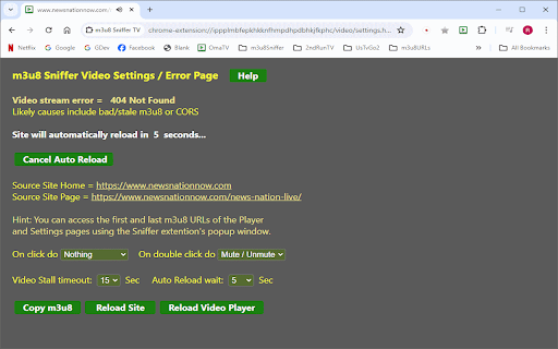 m3u8 Sniffer TV - Find and Play HLS Streaming URLs screenshot