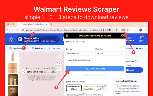 Walmart Reviews Scraper - Extract Reviews from Walmart™️ screenshot