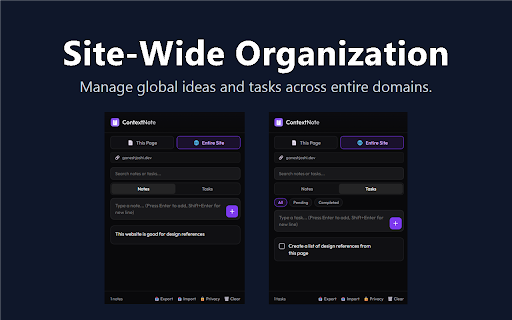ContextNote - Web Notes & Checklists screenshot