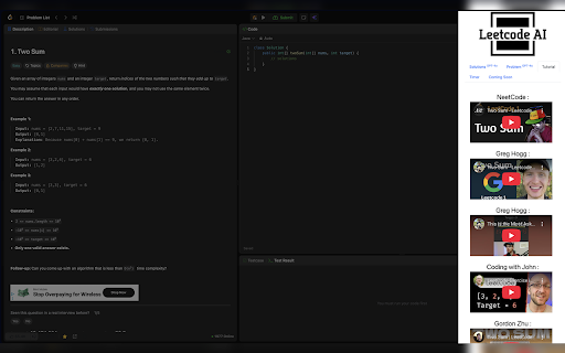 Leetcode AI screenshot