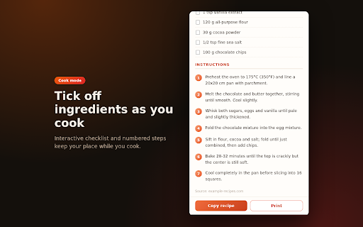 Recipe Extractor - Clean Recipe Card & Print screenshot