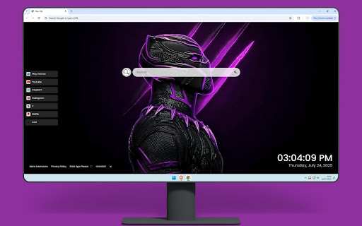 Black Panther Purple Aesthetic Live Wallpaper screenshot