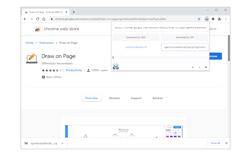 Extension Source Downloader screenshot