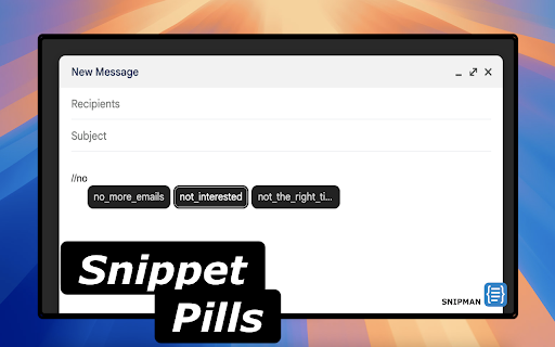 Snipman: Dynamic Snippet Manager screenshot