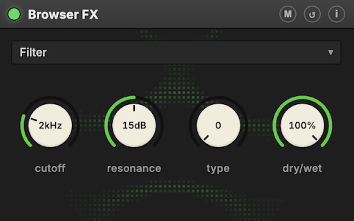 Browser FX: Tab Audio Effects + MIDI screenshot