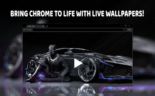 Black Panther Bugatti Live Wallpaper screenshot