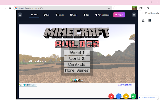 Minecraft Builder – Unblocked Game screenshot