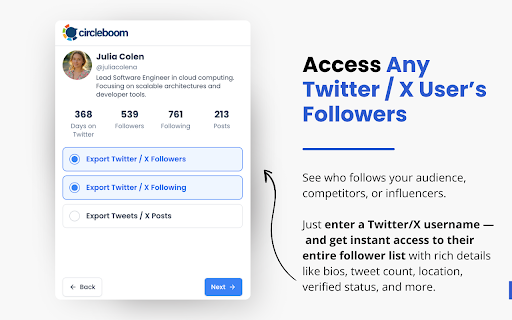 Circleboom Export Twitter/X Followers screenshot