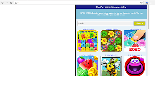 UptoPlay search for games online screenshot