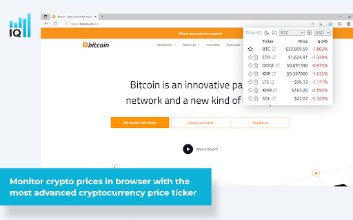 TickerIQ Crypto Price Ticker screenshot