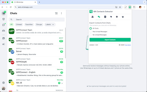 Contacts Exporter for WhatsApp screenshot