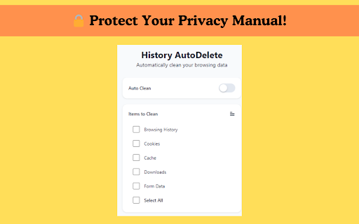History AutoDelete - Tabbee screenshot