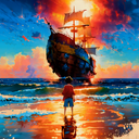 Luffy Kid Pirate Ship Live Wallpaper icon