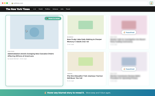 PeaceFeed screenshot