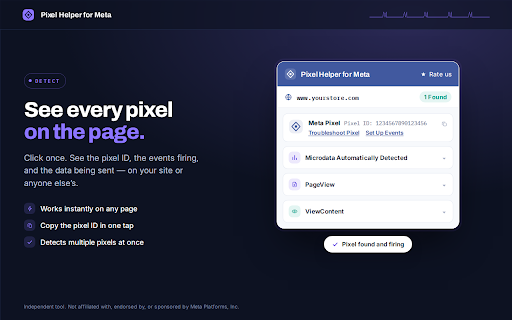 Pixel Helper for Meta screenshot