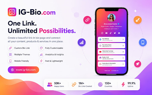 Instagram Bio Generator Adavnced (Stylish, Love or more) - ig-bio.com screenshot