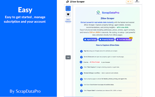 Zillow Scraper: Export Listings, Agents & Reviews to CSV screenshot