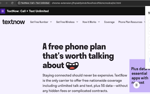 Enhancer for TextNow Web screenshot
