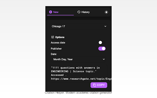 Citation Helper screenshot