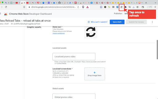 Mass Reload Tabs − reload all tabs at once screenshot
