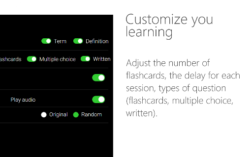 Studylib New Tab - Startpage with flashcards screenshot