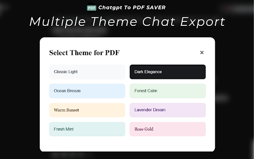 AI Chat Exporter: Save ChatGPT, Claude, Gemini & Deepseek as PDF/TXT/WORD screenshot
