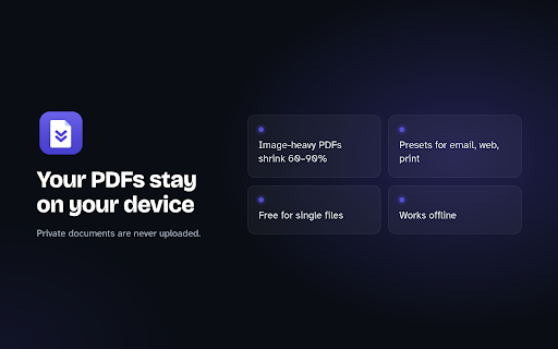 Compress PDF — No Upload, Private | PDFfit screenshot