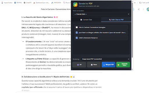Gemini to PDF Saver screenshot