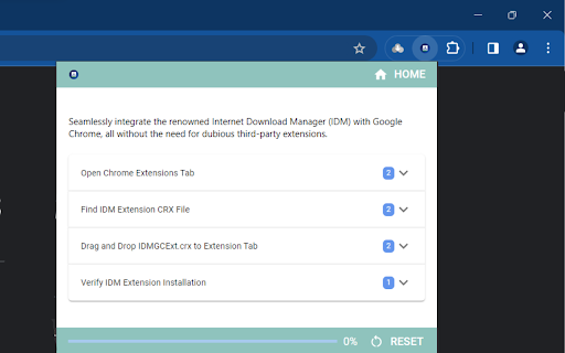 Download manager integration checklist screenshot