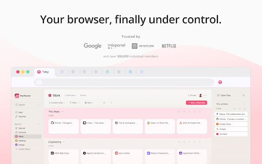 Toby: Tab Manager & Session Saver screenshot
