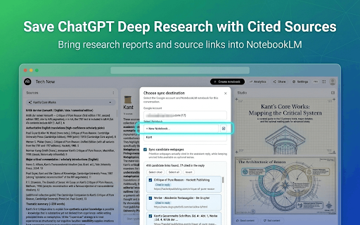 NoteKitLM for NotebookLM: Better Workflow for Books, Web & ChatGPT Research screenshot