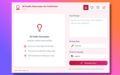AI Fanfic Generator for Fanfiction screenshot