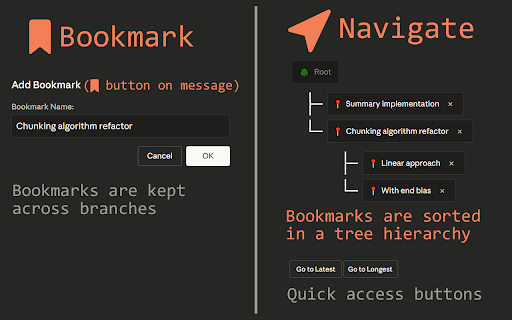 Claude QoL - Export, Fork, Search, and more screenshot